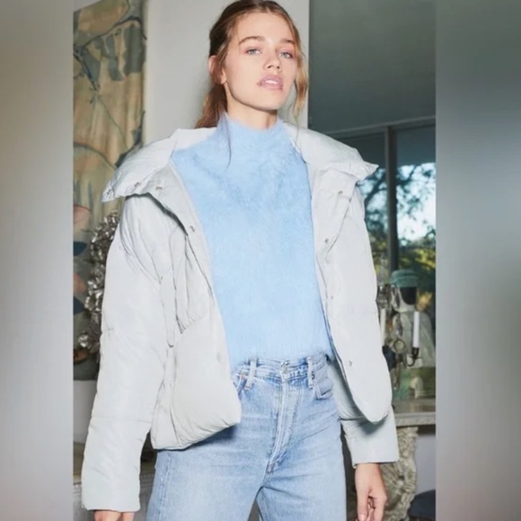 Free People Baby Blue Puffer - Picture 1 of 5